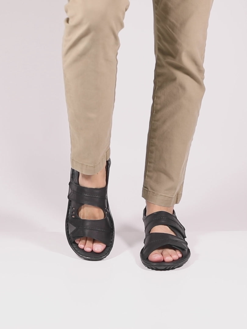 BLACK DIRO SLINGBACK SANDAL by SPRING STEP MEN – Spring Step Shoes